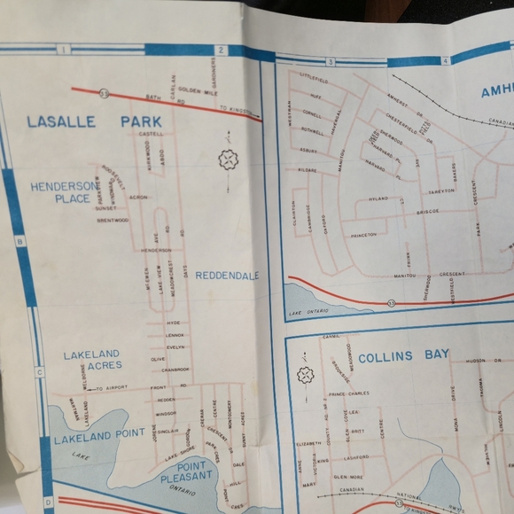 VINTAGE Kingston Centennial 1846-1946 Official Map Rare Visitor Lot - Picture 7 of 15